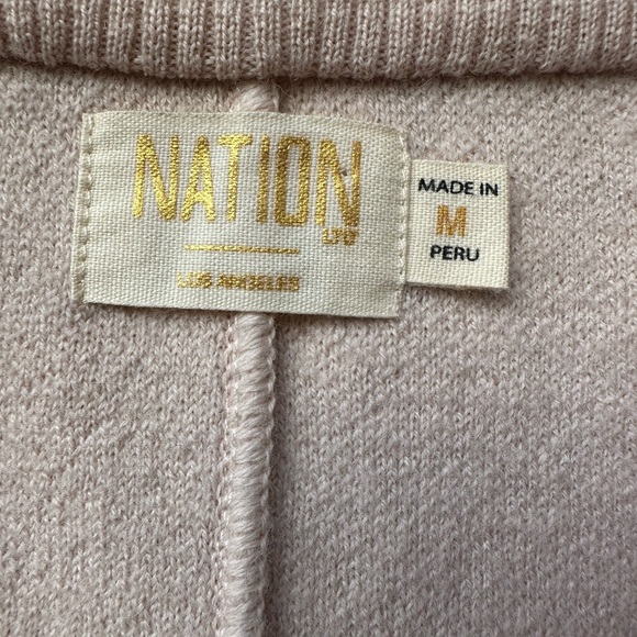 Nation LTD Pink Wool Topper Sweater Wool Cardigan Jacket - Picture 3 of 9